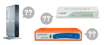 色々なセキュリティ対策ソフト、SS3000・CheckPoint・FortiGate
