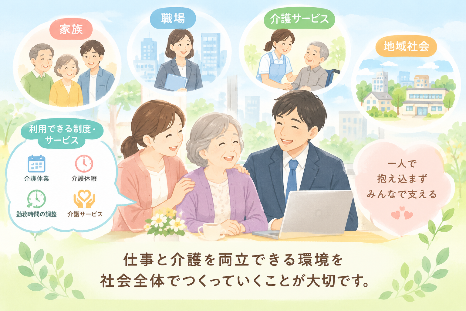 仕事と介護を「一人で抱えない」ために