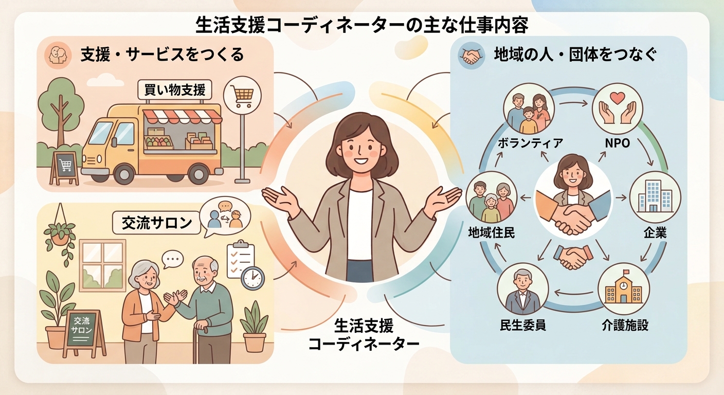 生活支援コーディネーターの主な仕事内容