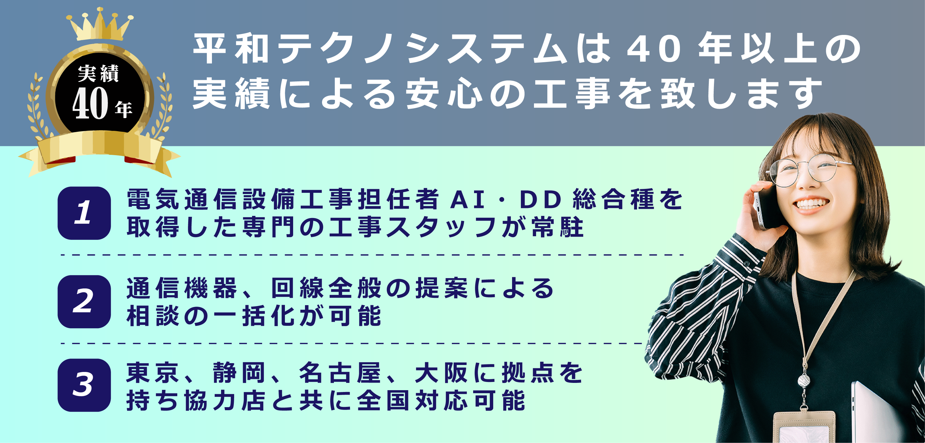 電話機の設置と電話回線収容およびデータ設定